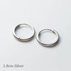 MODIAN 925 Sterling Silver Simple Circle Ear Buckle14mm - 18mm Platinum Plated Hypoallergenic Hoop Earrings For Women Jewelry