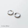 MODIAN 925 Sterling Silver Simple Circle Ear Buckle14mm - 18mm Platinum Plated Hypoallergenic Hoop Earrings For Women Jewelry