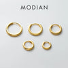 MODIAN 925 Sterling Silver Simple Circle Ear Buckle14mm - 18mm Platinum Plated Hypoallergenic Hoop Earrings For Women Jewelry