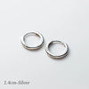 MODIAN 925 Sterling Silver Simple Circle Ear Buckle14mm - 18mm Platinum Plated Hypoallergenic Hoop Earrings For Women Jewelry