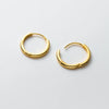 MODIAN 925 Sterling Silver Simple Circle Ear Buckle14mm - 18mm Platinum Plated Hypoallergenic Hoop Earrings For Women Jewelry