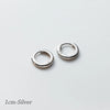 MODIAN 925 Sterling Silver Simple Circle Ear Buckle14mm - 18mm Platinum Plated Hypoallergenic Hoop Earrings For Women Jewelry