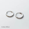 MODIAN 925 Sterling Silver Simple Circle Ear Buckle14mm - 18mm Platinum Plated Hypoallergenic Hoop Earrings For Women Jewelry