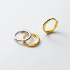 MODIAN 925 Sterling Silver Simple Circle Ear Buckle14mm - 18mm Platinum Plated Hypoallergenic Hoop Earrings For Women Jewelry