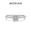 MODIAN 925 Sterling Silver Simple Classic Heart Love Dazzling Zirconia Ring For Women Wedding Platinum Plated Fine Jewelry Gifts