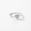 MODIAN 925 Sterling Silver Simple Classic Heart Love Dazzling Zirconia Ring For Women Wedding Platinum Plated Fine Jewelry Gifts