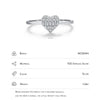 MODIAN 925 Sterling Silver Simple Classic Heart Love Dazzling Zirconia Ring For Women Wedding Platinum Plated Fine Jewelry Gifts