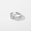 MODIAN 925 Sterling Silver Simple Hollow Pattern Adjustable Finger Ring Prong Setting Dazzling CZ Fine Jewelry For Women Wedding