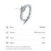 MODIAN 925 Sterling Silver Simple Hollow Pattern Adjustable Finger Ring Prong Setting Dazzling CZ Fine Jewelry For Women Wedding