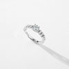 MODIAN 925 Sterling Silver Simple Hollow Pattern Adjustable Finger Ring Prong Setting Dazzling CZ Fine Jewelry For Women Wedding