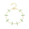 MODIAN 925 Sterling Silver Simple Natural Turquoise Charm Link Chain Bracelet For Women Vintage Jewelry Pulseira