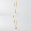 MODIAN 925 Sterling Silver Simple Round Zircon Pendants Trendy Gold Color Cross Link Chain Necklace For Women Fine Jewelry Gift