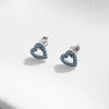 MODIAN 925 Sterling Silver Small Hearts Vintage Turquoise Stud Earrings Classic Stackable Fine Jewelry For Women Gifts
