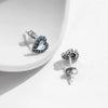 MODIAN 925 Sterling Silver Small Hearts Vintage Turquoise Stud Earrings Classic Stackable Fine Jewelry For Women Gifts