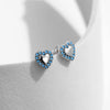MODIAN 925 Sterling Silver Small Hearts Vintage Turquoise Stud Earrings Classic Stackable Fine Jewelry For Women Gifts