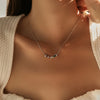 MODIAN 925 Sterling Silver Smile Square Rainbow Colorful Zirconia Pendant Necklace Neck Chain For Women Fine Jewelry