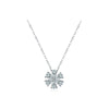 MODIAN 925 Sterling Silver Sparkling Lucky Flower Pendant Necklace for Women Luxury Drop Zirconia Female Wedding Fine Jewelry