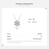MODIAN 925 Sterling Silver Sparkling Lucky Flower Pendant Necklace for Women Luxury Drop Zirconia Female Wedding Fine Jewelry