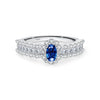 MODIAN 925 Sterling Silver Sparkling Royal Blue Oval CZ Luxury Ring Classic Wedding Anniversary Fine Jewelry For Women Gifts
