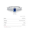 MODIAN 925 Sterling Silver Sparkling Royal Blue Oval CZ Luxury Ring Classic Wedding Anniversary Fine Jewelry For Women Gifts
