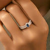 MODIAN 925 Sterling Silver Sparkling Royal Blue Oval CZ Luxury Ring Classic Wedding Anniversary Fine Jewelry For Women Gifts