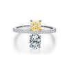 MODIAN 925 Sterling Silver Square & Oval Contrast Zirconia Party Ring For Women Wedding Statement Jewelry