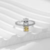 MODIAN 925 Sterling Silver Square & Oval Contrast Zirconia Party Ring For Women Wedding Statement Jewelry