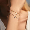 MODIAN 925 Sterling Silver Stars & Beads Charm Pendant Bracelets Gold Color Stackable Link Chain For Women Party Jewelry