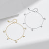 MODIAN 925 Sterling Silver Stars & Beads Charm Pendant Bracelets Gold Color Stackable Link Chain For Women Party Jewelry