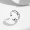MODIAN 925 Sterling Silver Trendy Scrub Flowers Adjustable Finger Ring Thick Stackable Rings For Women Party Fine Jewelry