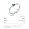 MODIAN 925 Sterling Silver Triangle Green CZ Stackable Finger Rings Platinum Plated Trendy Party Jewelry For Women Gifts