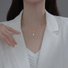 MODIAN 925 Sterling Silver Twinkling CZ Water Drop Necklace Chain for Women Gold Color Link Wedding Statement Fine Jewelry Gifts