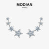 MODIAN Authentic 925 Sterling Silver CZ Exquisite Stackable Star Stud Earrings for Women Jewelry Valentine's Day Gift