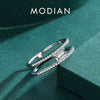 MODIAN Authentic 925 Sterling Silver Dazzling Zirconium Luxury Style Ring For Women Wedding Engagement Band Fine Jewelry Gifts
