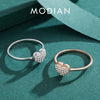 MODIAN Authentic 925 Sterling Silver Romantic Heart Love Sparkling Clear Cubic Zircon Jewelry Sets For Women Anniversary Gifts