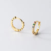MODIAN Authentic 925 Sterling Silver Small Rainbow Color Zirconia Hoop Earrings For Women Fine Jewelry Ear Buckles