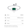 MODIAN Authentic 925 Sterling Silver Vintage Emerald Cut Ring For Women Exquisite Adjustable Link Chain Rings Fine Jewelry