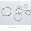 MODIAN Classic Charm Round Simple Collection Hoop Earrings Real 925 Sterling Silver Big Earrings For Women Jewelry