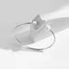 MODIAN Crystal Pearl Bracelets 925 Sterling Silver Adjustable Oval Moonstone Bangle Bracelets For Women Fine Jewelry Gift