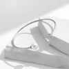 MODIAN Crystal Pearl Bracelets 925 Sterling Silver Adjustable Oval Moonstone Bangle Bracelets For Women Fine Jewelry Gift