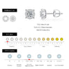 MODIAN D Color Moissanite Stud Earrings Round Cut Lab Created Diamond 925 Sterling Silver Silver Bridal Jewelry For Women Gifts
