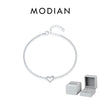 MODIAN D Color Pave Setting Moissanite Bracelets 925 Sterling Silver Romantic Heart Gourmette Bracelet For Women Jewelry Gifts