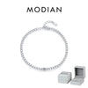 MODIAN D Color Pave Setting Moissanite Bracelets 925 Sterling Silver Romantic Heart Gourmette Bracelet For Women Jewelry Gifts