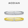 MODIAN Dainty Irregular Cross Line Texture Finger Ring 925 Sterling Silver Thin Stackable Gold Color Ring For Women Fine Jewelry