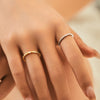 MODIAN Dainty Irregular Cross Line Texture Finger Ring 925 Sterling Silver Thin Stackable Gold Color Ring For Women Fine Jewelry