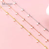 MODIAN Elegant Natural Pearl Bracelet Authentic 925 Sterling Silver Link Chain Charm Pendant Bracelet for Women Fine Jewery