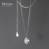 MODIAN Exquisite Eyes Necklace New Authentic 925 Sterling Silver Sparkling Clear CZ Link Chain Female Gift Fine Jewelry