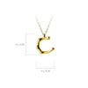 MODIAN Exquisite Pendant Design Genuine 925 Sterling Silver Simple 26 Letters Chain Necklace For Women Fine Jewelry