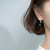 MODIAN Geometric Round Drop Earring for Women 925 Sterling Silver Blue Tiger Eye Dangle Earring Fine Jewelry 2020 New