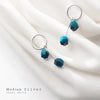 MODIAN Geometric Round Drop Earring for Women 925 Sterling Silver Blue Tiger Eye Dangle Earring Fine Jewelry 2020 New